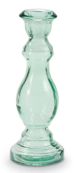Mud Pie MP 40960002C Clear Glass Taper Holder