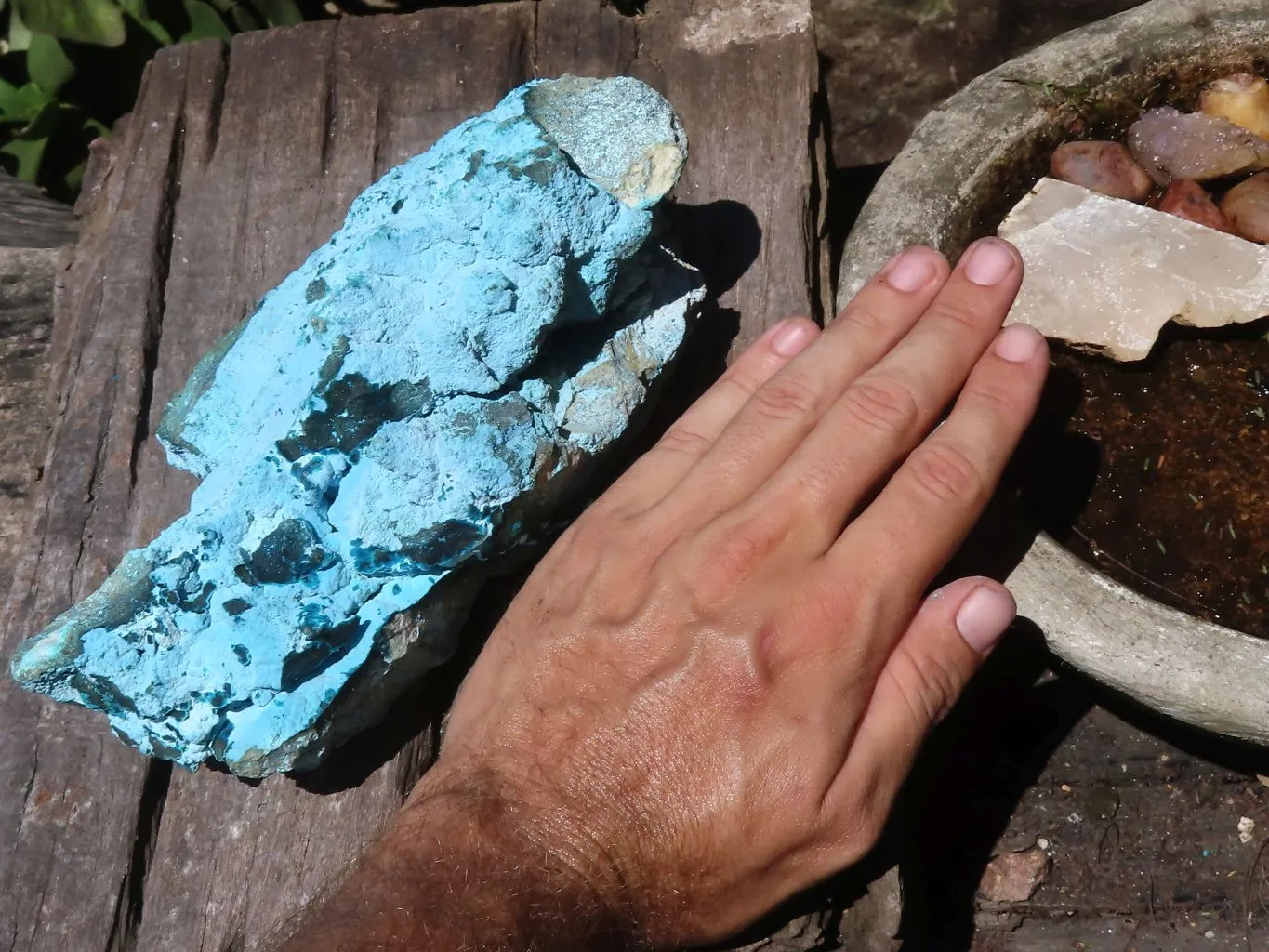 Natural Beautiful Large Blue  Chrysocolla Specimen x 1 From Congo