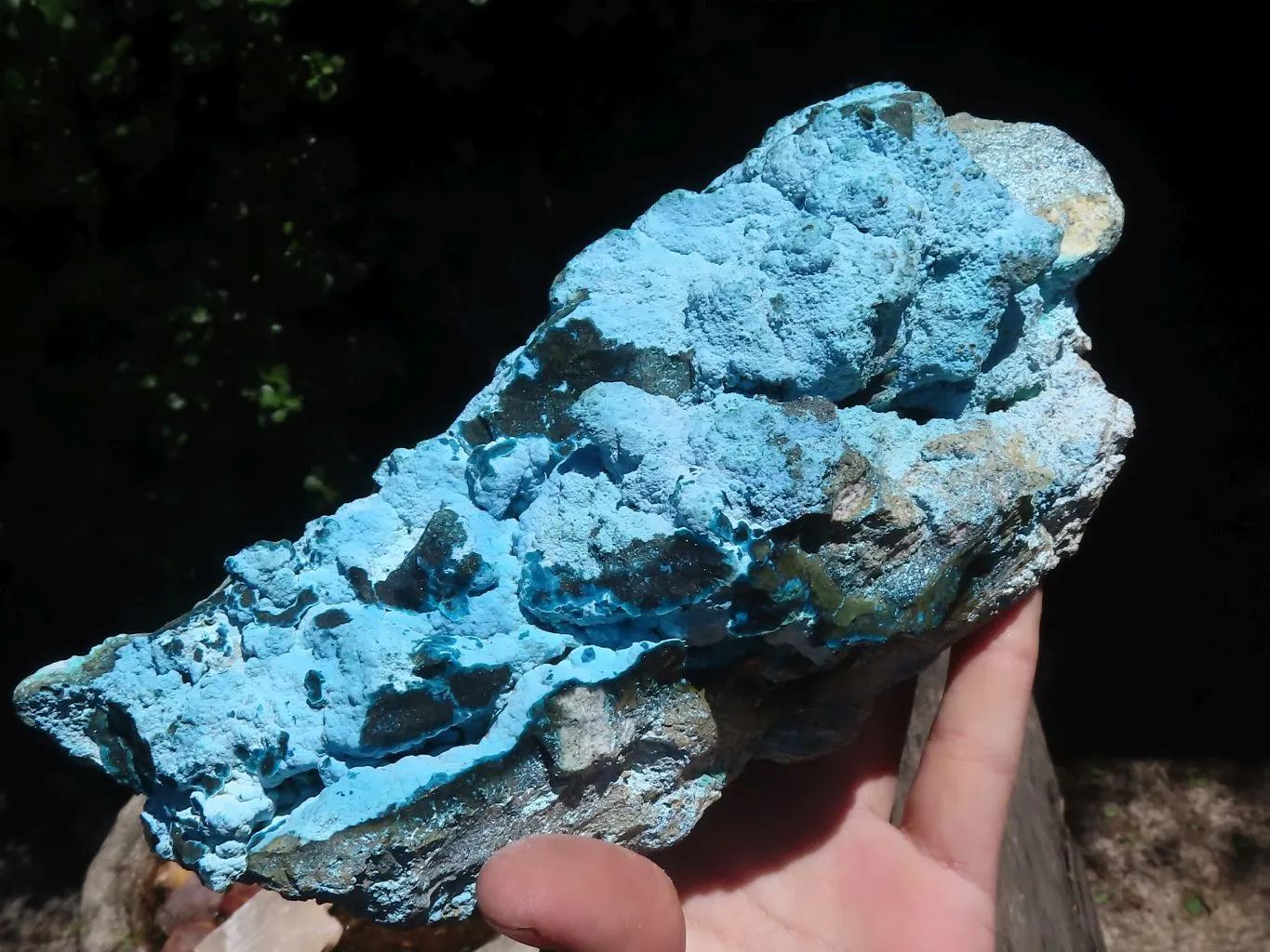 Natural Beautiful Large Blue  Chrysocolla Specimen x 1 From Congo