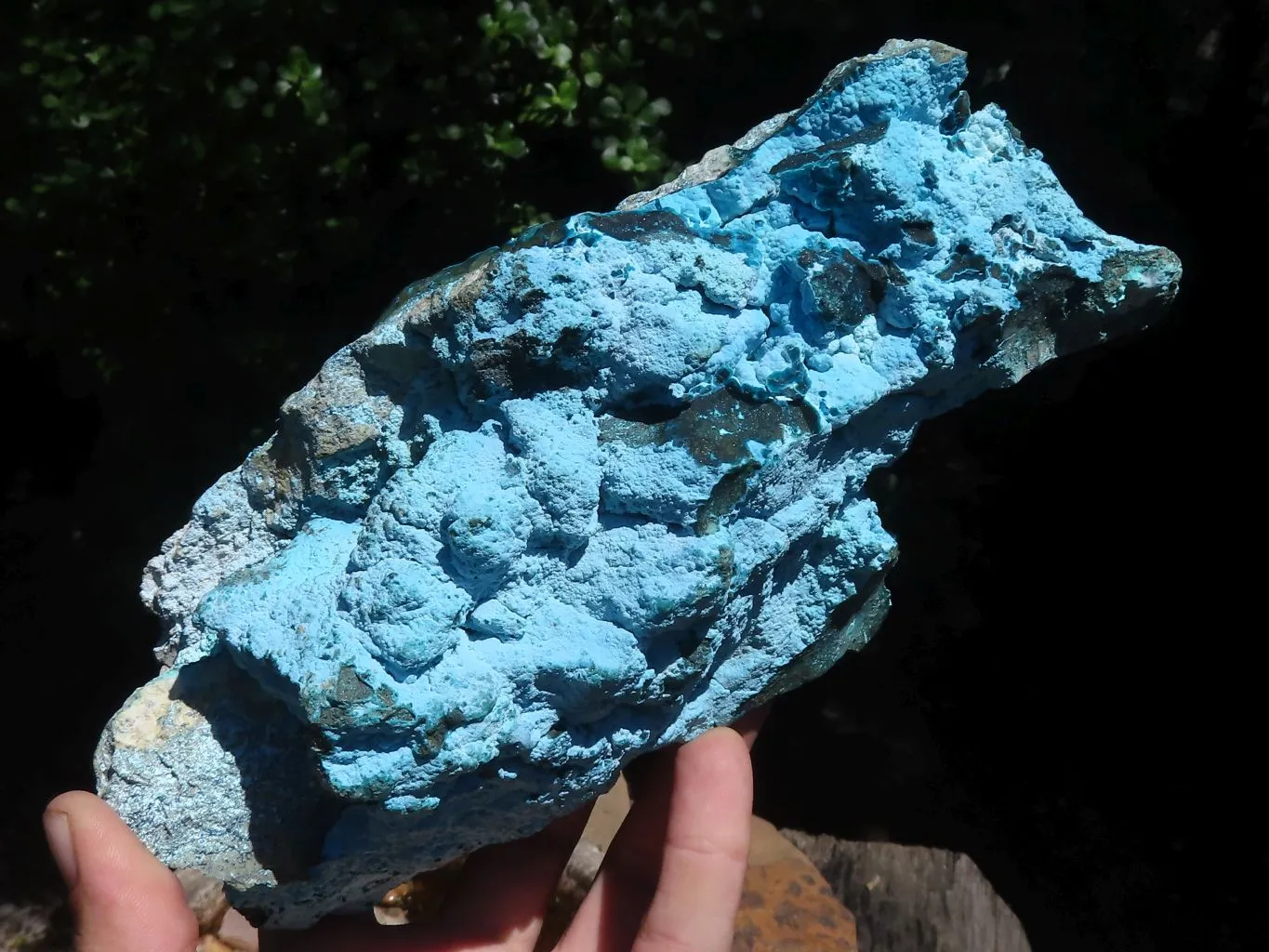 Natural Beautiful Large Blue  Chrysocolla Specimen x 1 From Congo