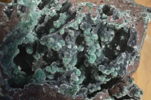 Natural Drusy Coated Ball Malachite On Dolomite Specimen x 1 From Likasi, Congo