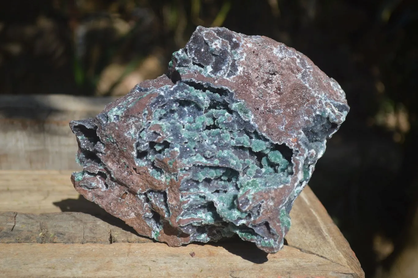 Natural Drusy Coated Ball Malachite On Dolomite Specimen x 1 From Likasi, Congo
