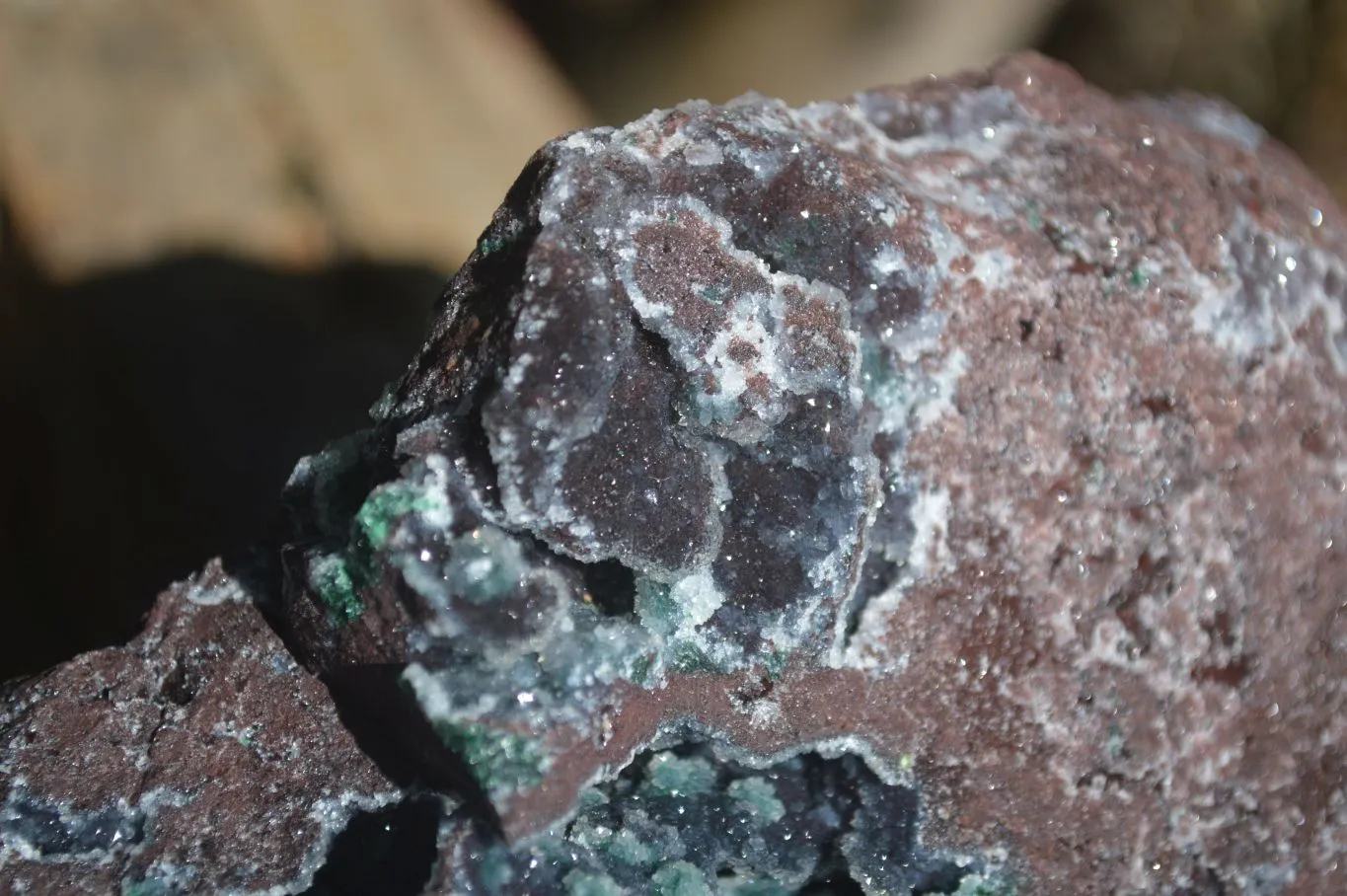 Natural Drusy Coated Ball Malachite On Dolomite Specimen x 1 From Likasi, Congo