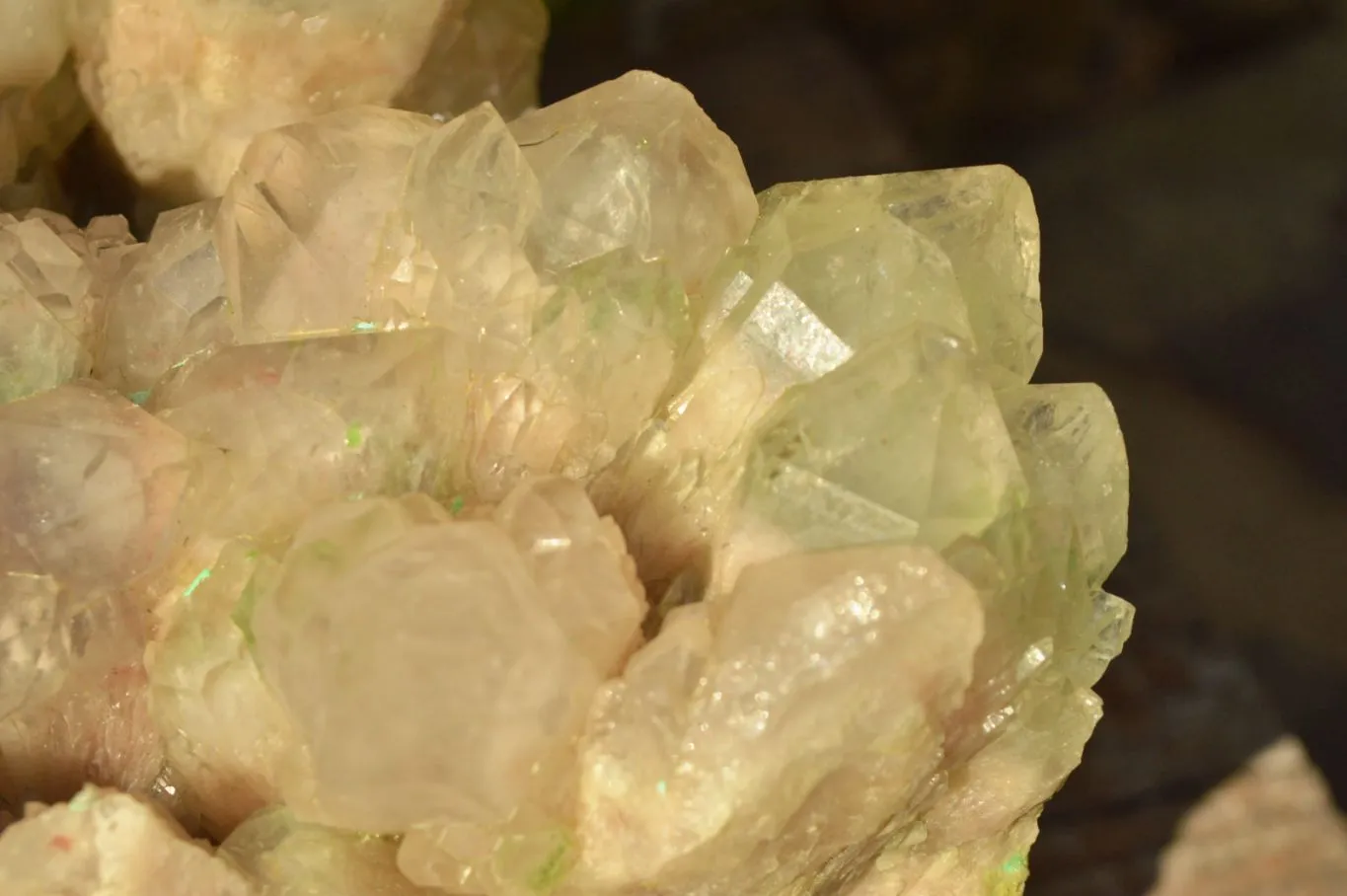 Natural Extra Large Malachite Infused Smokey Phantom Quartz Cluster x 1 From Luena, Congo