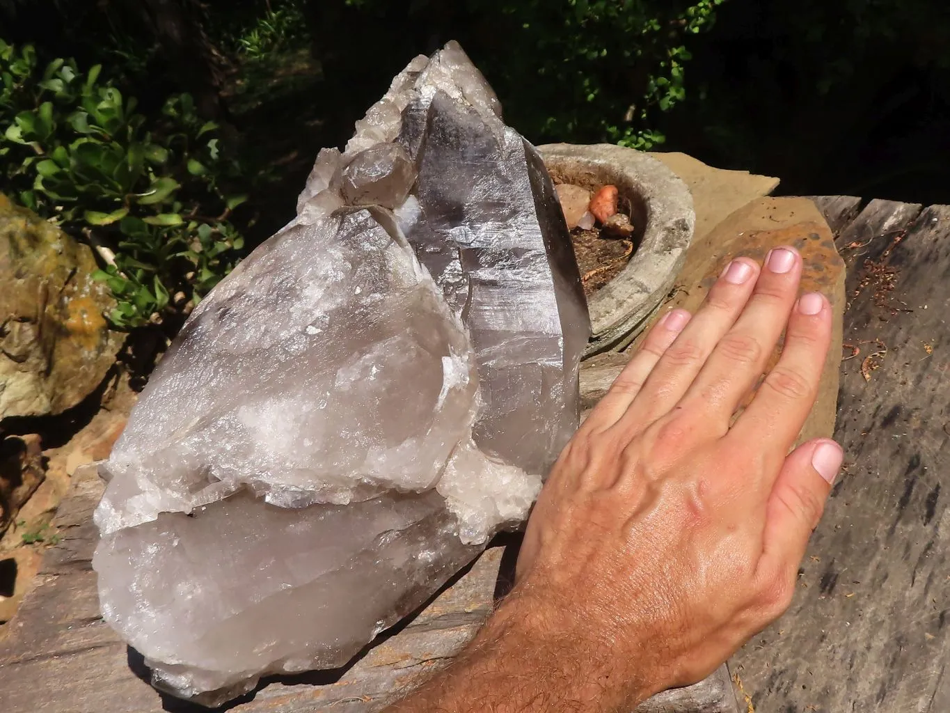 Natural Extra Large Smokey Quartz Cluster  x 1 From Madagascar