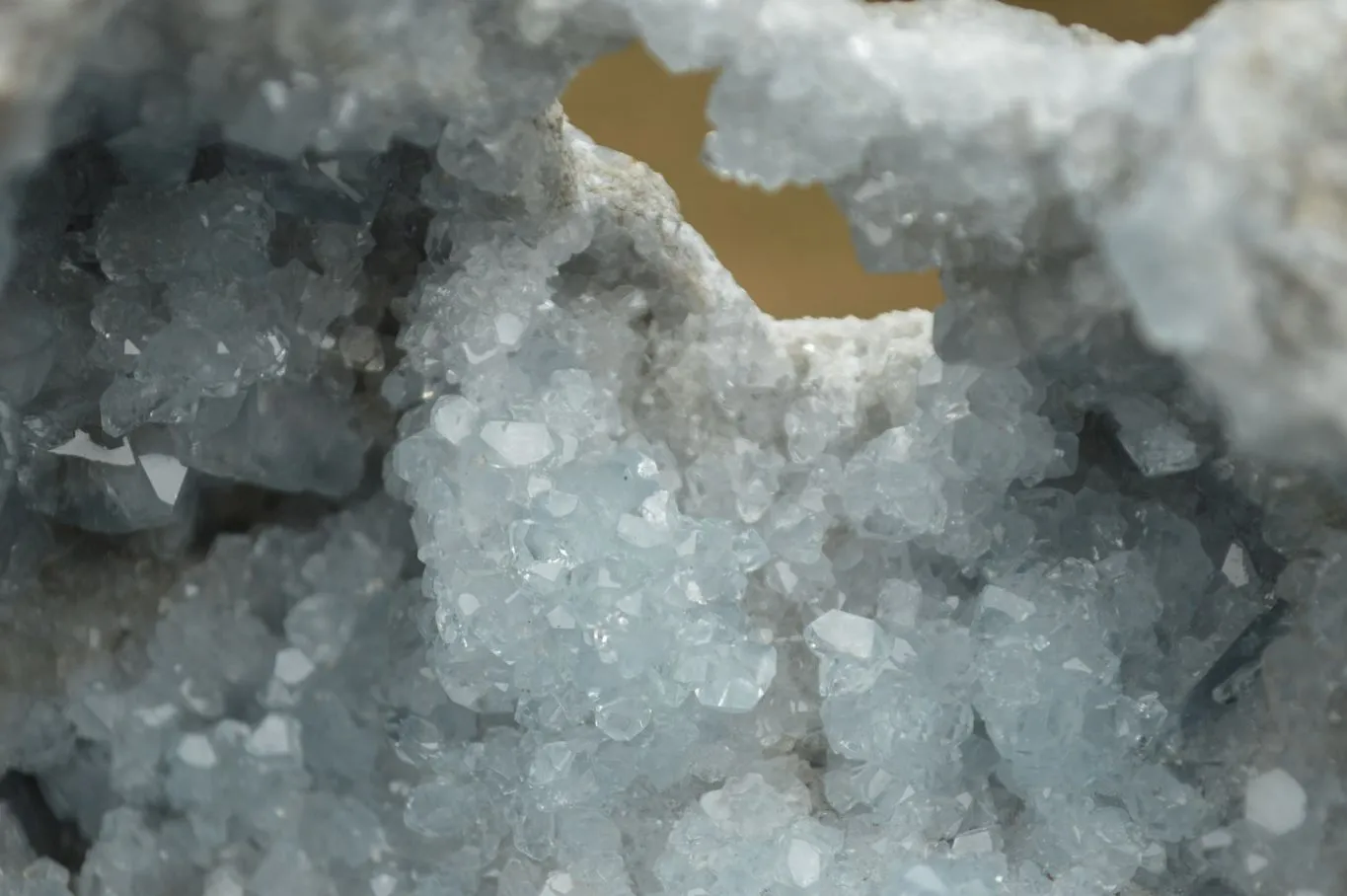 Natural Gorgeous Crystalline Pale Blue Celestite Geode Specimen  x 1 From Sakoany, Madagascar