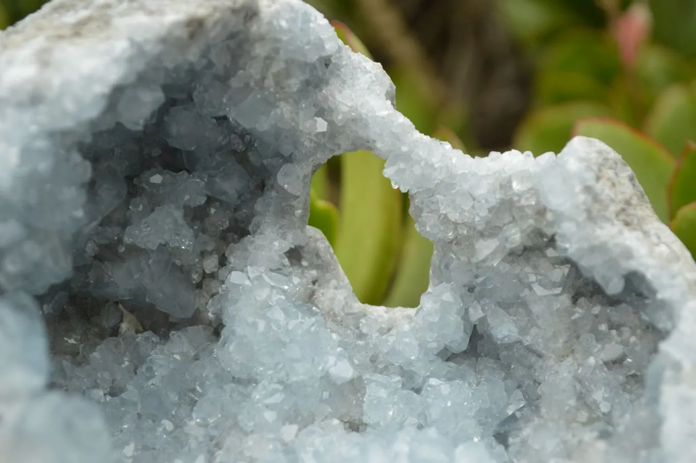 Natural Gorgeous Crystalline Pale Blue Celestite Geode Specimen  x 1 From Sakoany, Madagascar