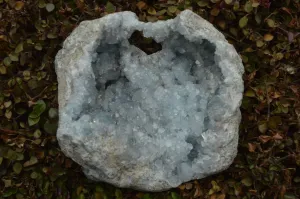 Natural Gorgeous Crystalline Pale Blue Celestite Geode Specimen  x 1 From Sakoany, Madagascar