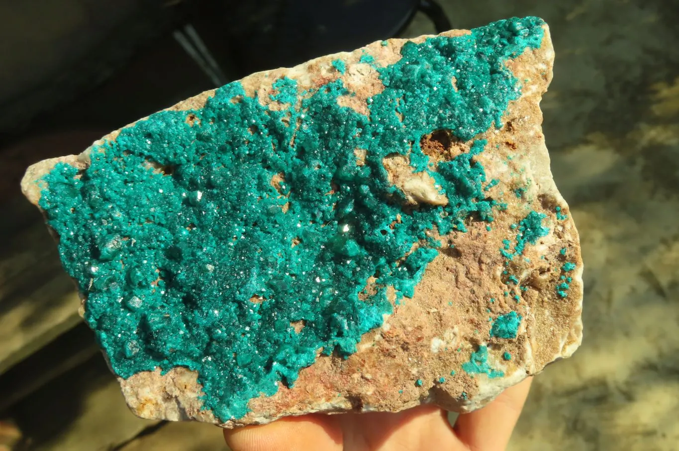 Natural Large Emerald Dioptase Dolomite Specimen  x 1 From Congo