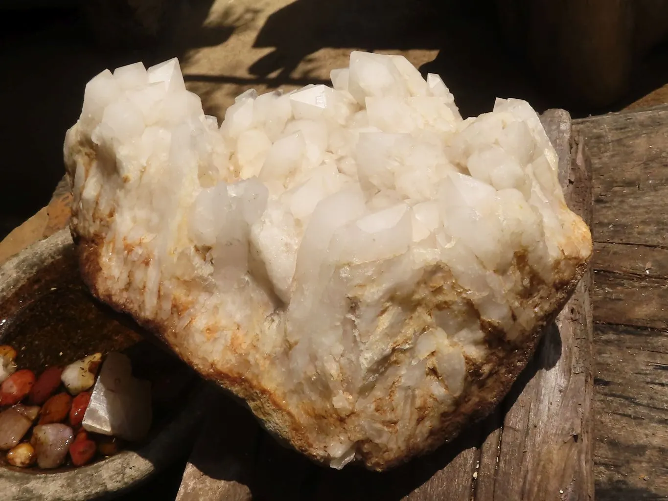 Natural Large White Quartz Cluster  x 1 From Madagascar
