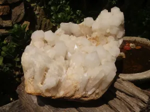 Natural Large White Quartz Cluster  x 1 From Madagascar