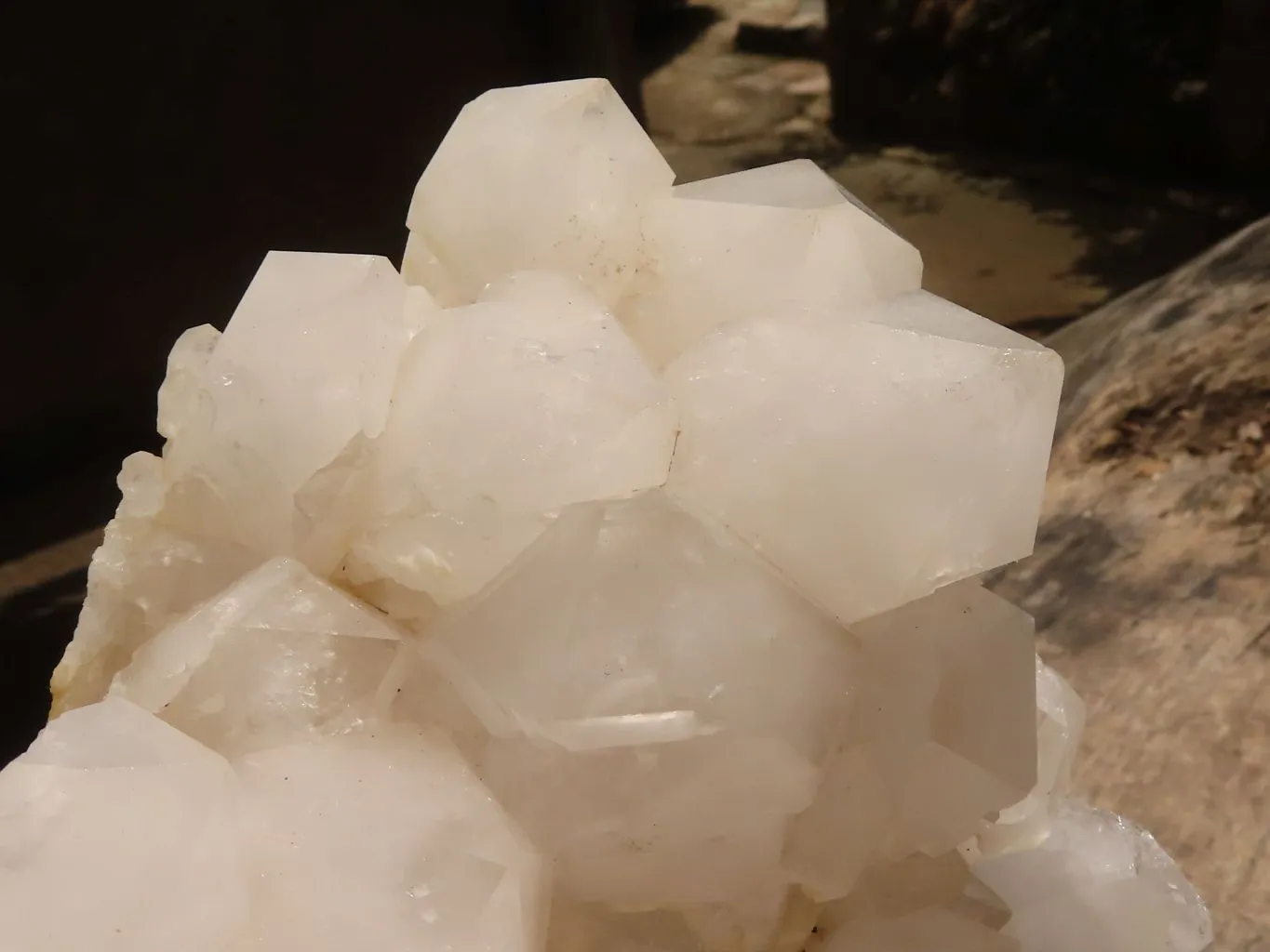 Natural Large White Quartz Cluster  x 1 From Madagascar
