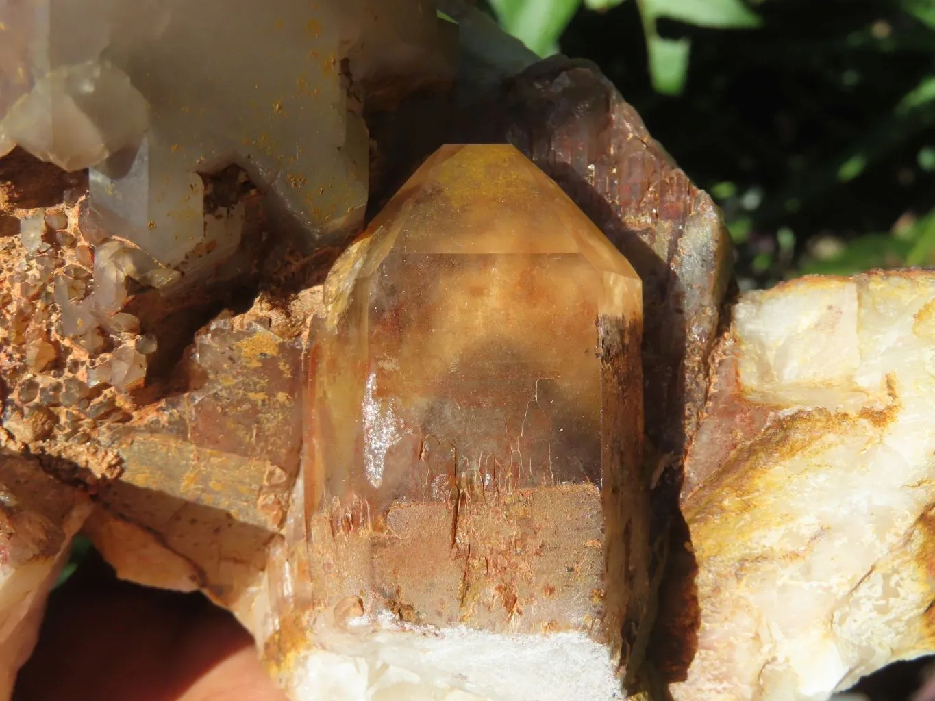 Natural Red Phantom Hematoid Quartz Cluster x 1 From Karoi, Zimbabwe