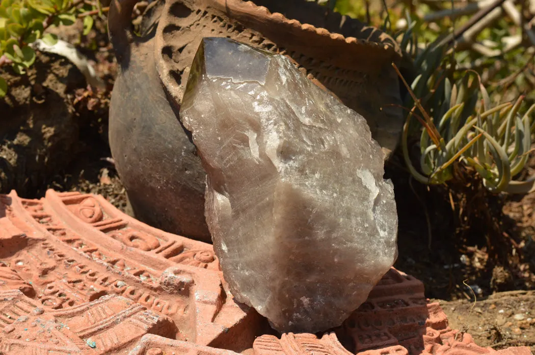 Natural Smokey Quartz Crystal With Polished Terminations x 1 From Mt. Mulanje, Malawi