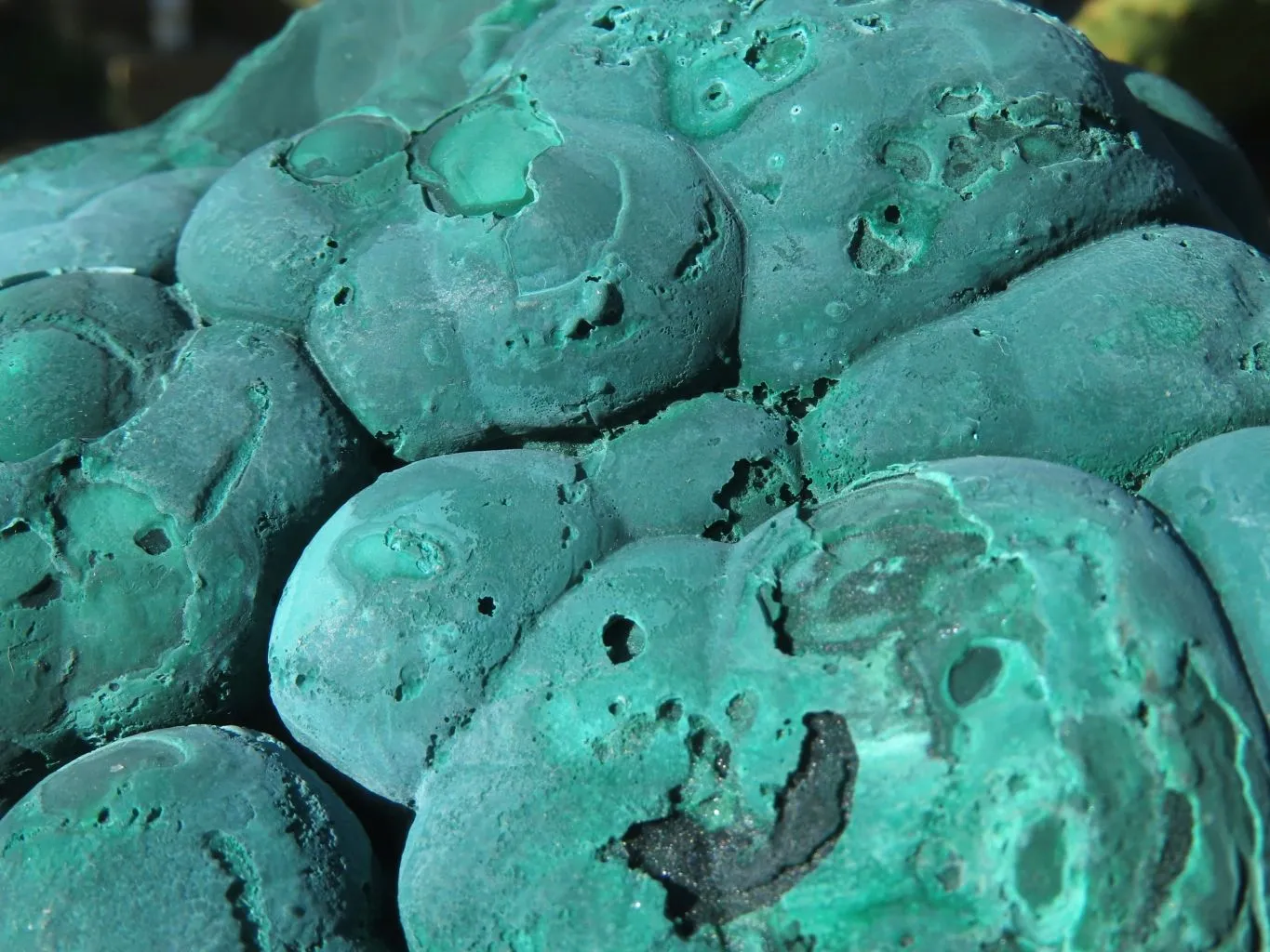Natural Solid Heavy Etched Botryoidal Malachite Specimen x 1 From Kambove, Congo