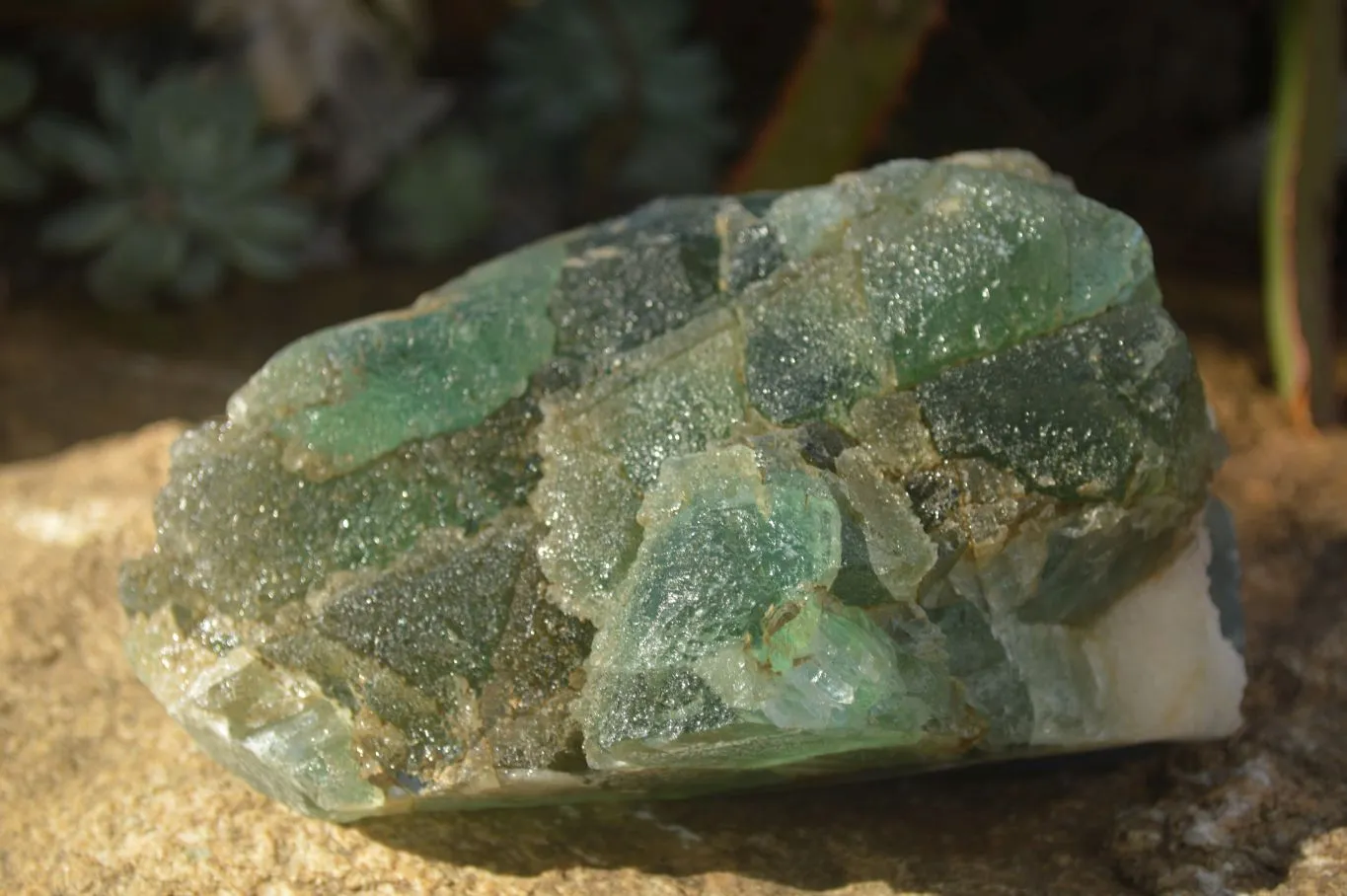 Natural Stepped Green Fluorite Specimen  x 1 From Uis, Namibia