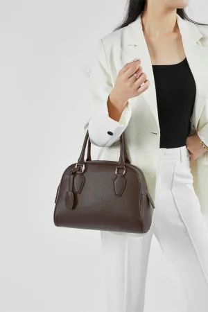 New Head Leather Large Capacity Hand Pillow Bag 2830 coffee