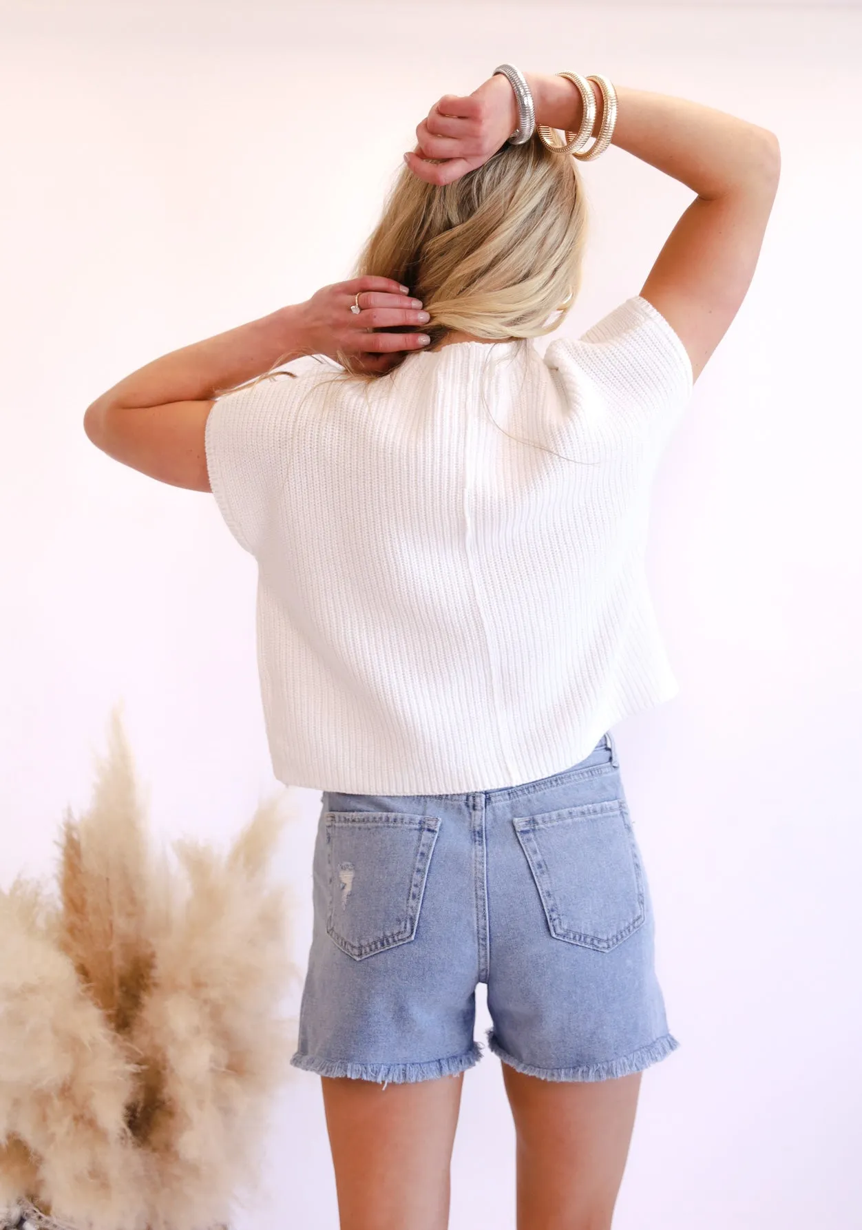 NEW!! The Jules Mock Neck Sweater in Cream