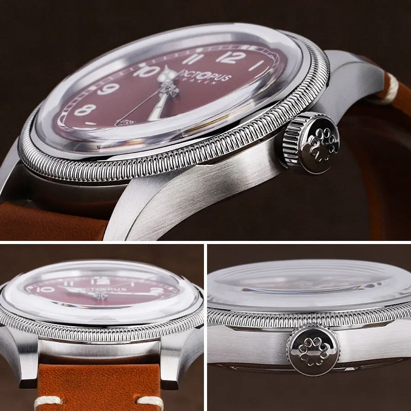 Octopus Kraken 40mm Coin Bezel Pilot Men Watch