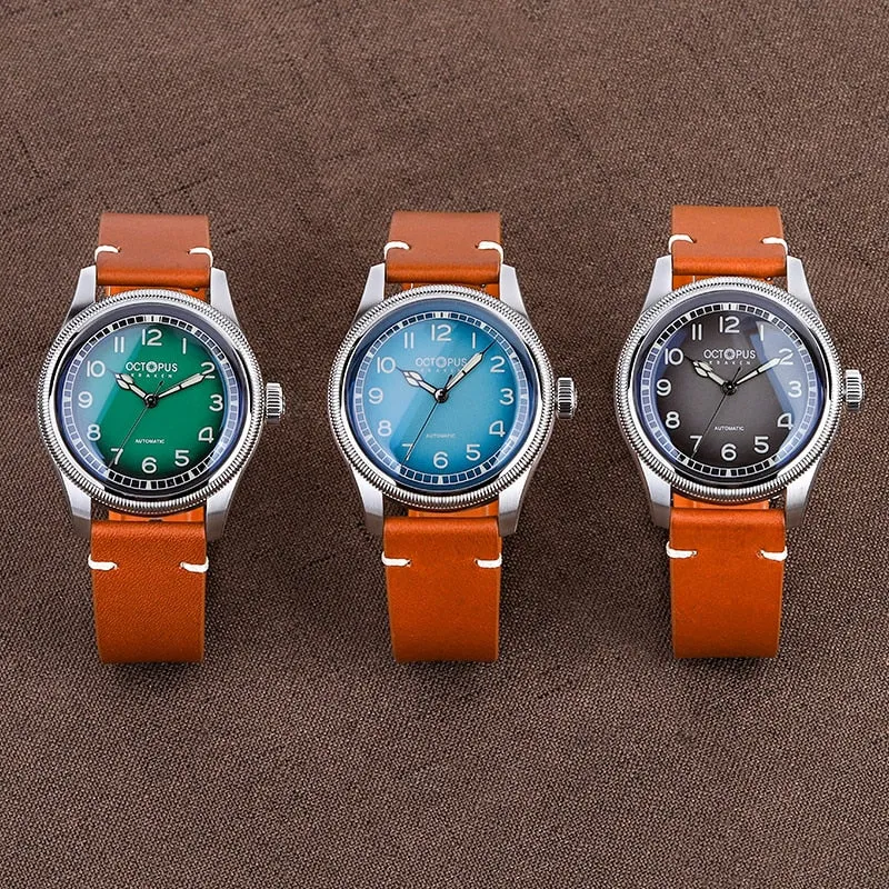 Octopus Kraken 40mm Coin Bezel Pilot Men Watch