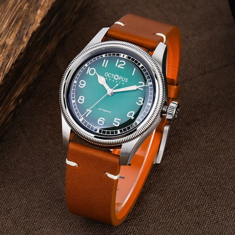 Octopus Kraken 40mm Coin Bezel Pilot Men Watch