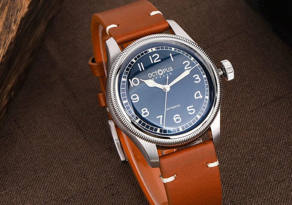Octopus Kraken 40mm Coin Bezel Pilot Men Watch