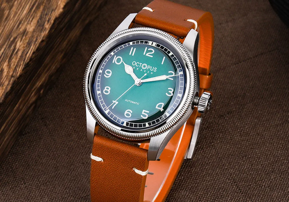Octopus Kraken 40mm Coin Bezel Pilot Men Watch