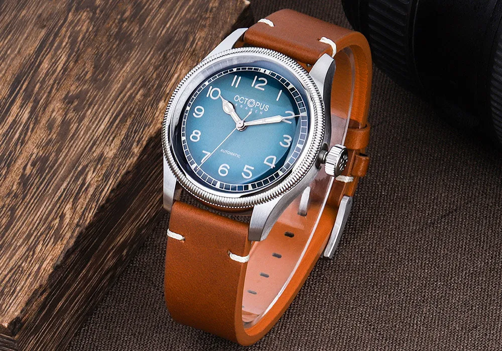 Octopus Kraken 40mm Coin Bezel Pilot Men Watch