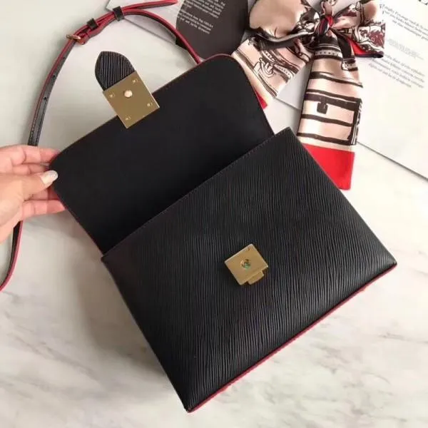 One Handle Flap Messenger Bag In Epi Leather M43129 Black 2018
