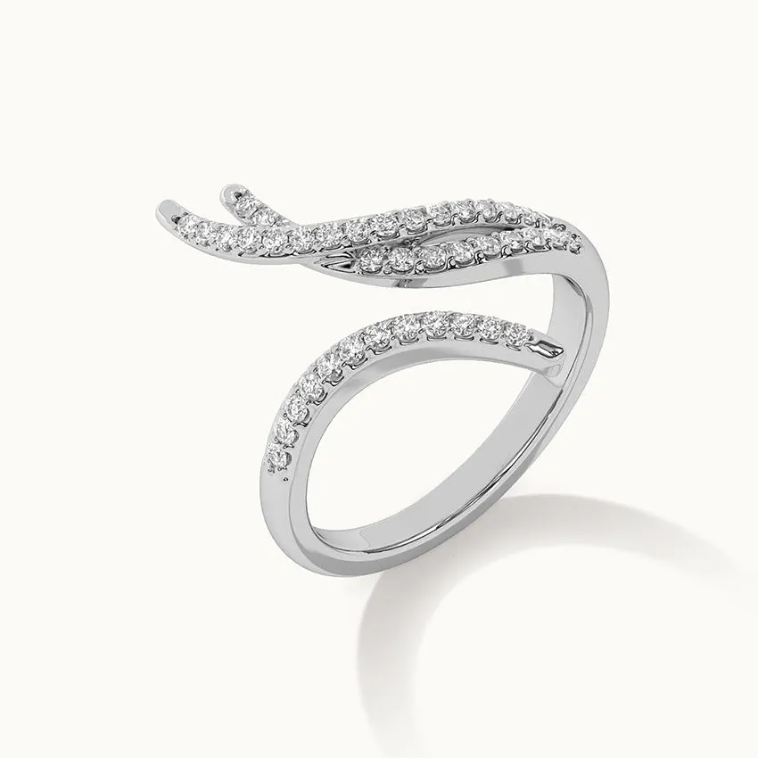 Open Swirl Diamond Band