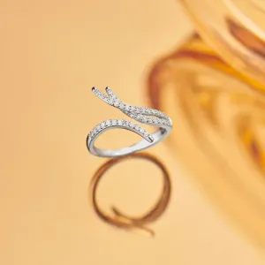 Open Swirl Diamond Band