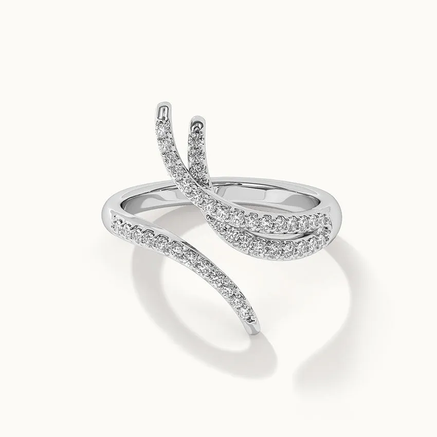 Open Swirl Diamond Band