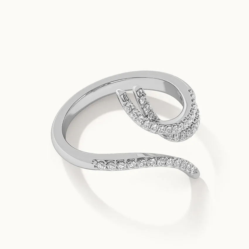 Open Swirl Diamond Band