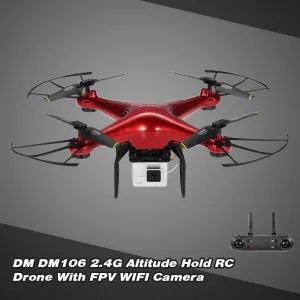 Original DM DM106 Drone WIFI FPV RC Quadcopter with 0.3MP Camera Altitude Hold RTF