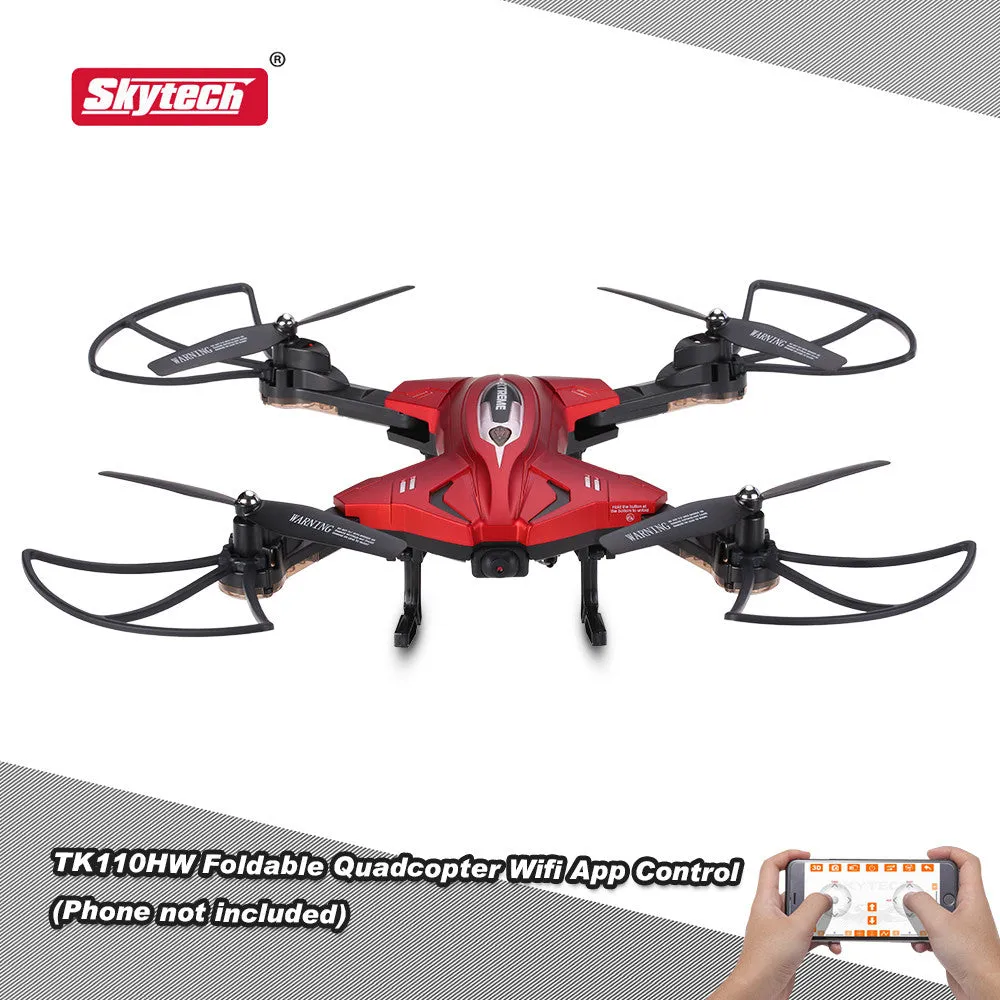Original Skytech TK110HW Wifi FPV 0.3MP Camera Foldable RC Quadcopter G-sensor RC Selfie Drone