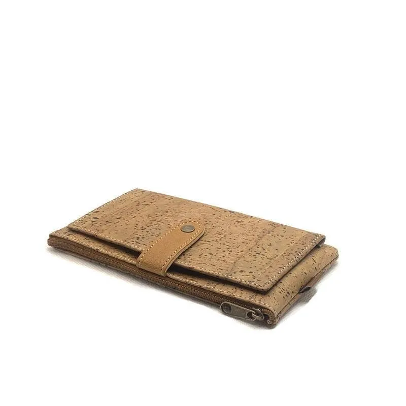 Сork Zip Purse and Vegan Leather Book Wallet in Taco