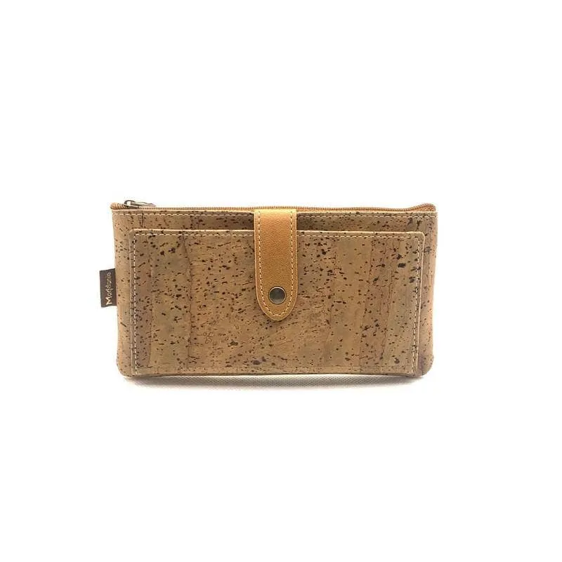 Сork Zip Purse and Vegan Leather Book Wallet in Taco