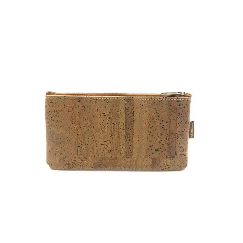 Сork Zip Purse and Vegan Leather Book Wallet in Taco