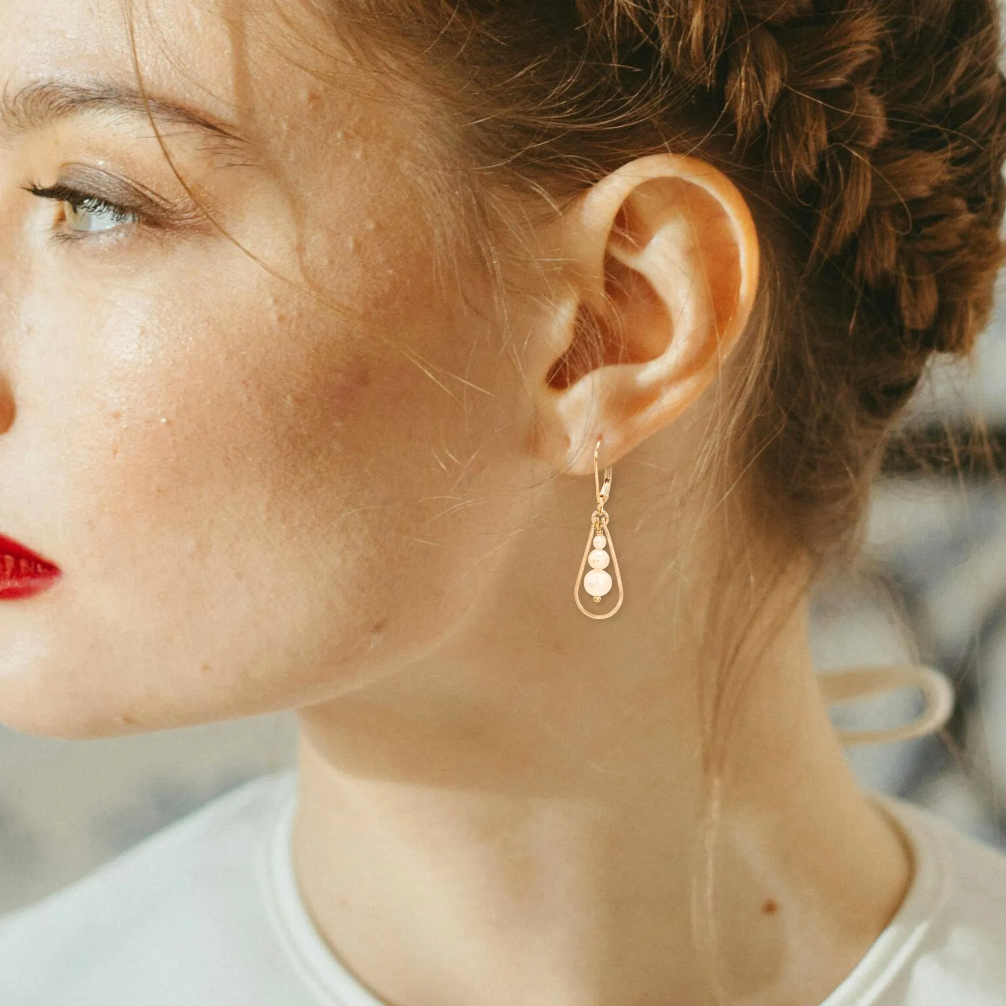Pearl Trifecta Earring