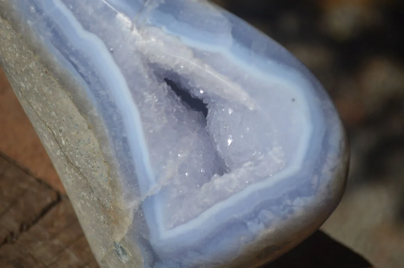Polished Blue Lace Agate Free Form x 1 From Nsanje, Malawi