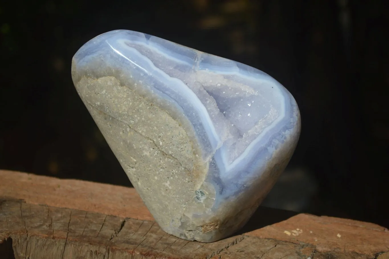 Polished Blue Lace Agate Free Form x 1 From Nsanje, Malawi