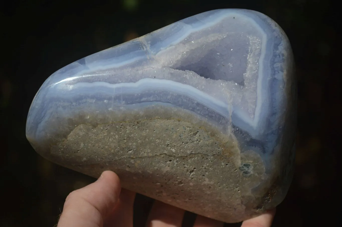 Polished Blue Lace Agate Free Form x 1 From Nsanje, Malawi