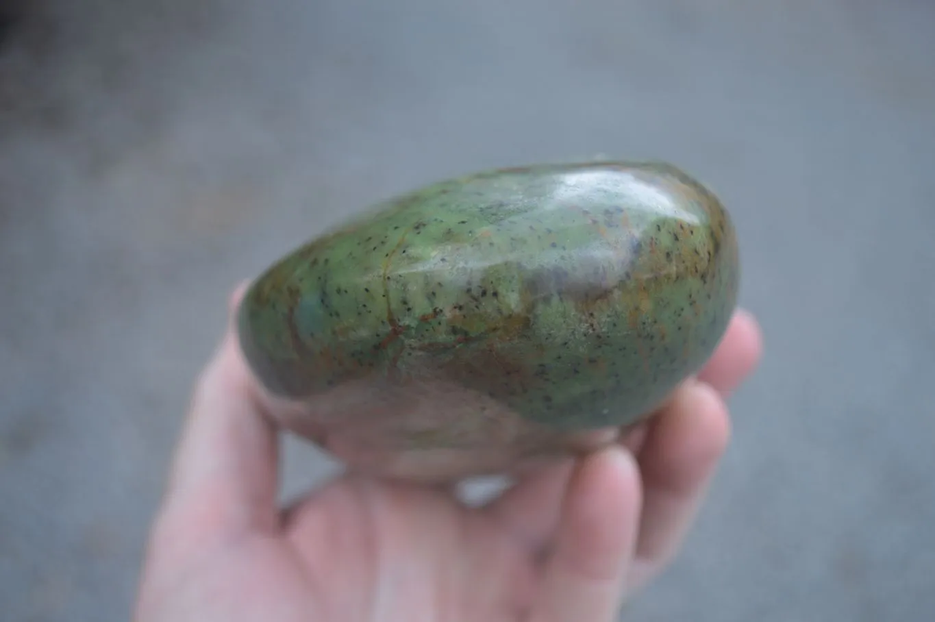 Polished Green Chrysoprase Standing Free Form x 1 From Madagascar