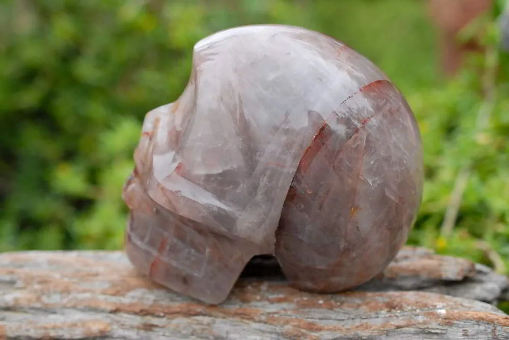 Polished Hematoid Skull Carving x 1 From Madagascar