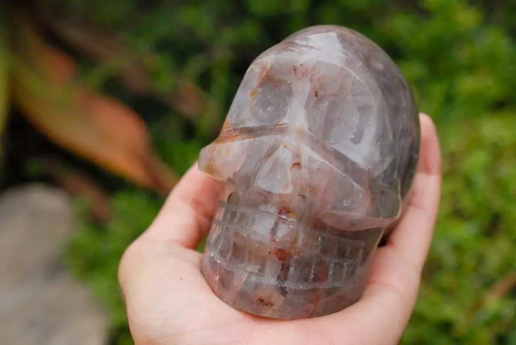 Polished Hematoid Skull Carving x 1 From Madagascar