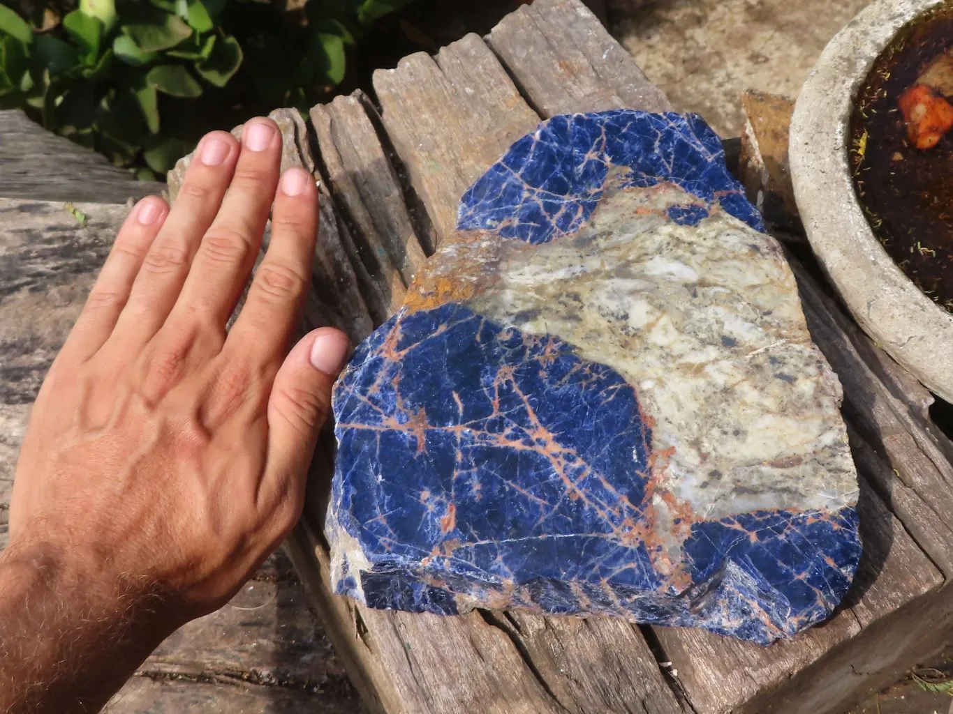 Polished Large Blue Sodalite Slab x 1 From Namibia