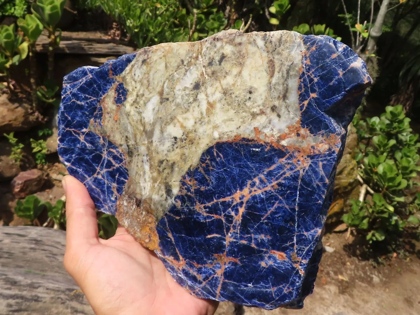 Polished Large Blue Sodalite Slab x 1 From Namibia