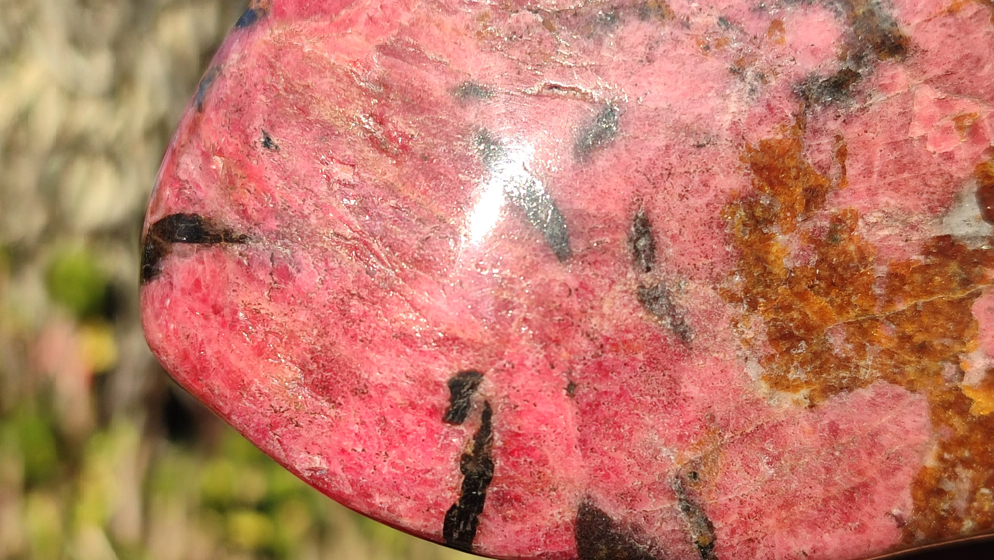 Polished Red Rhodonite Free Form x 1 From Zimbabwe
