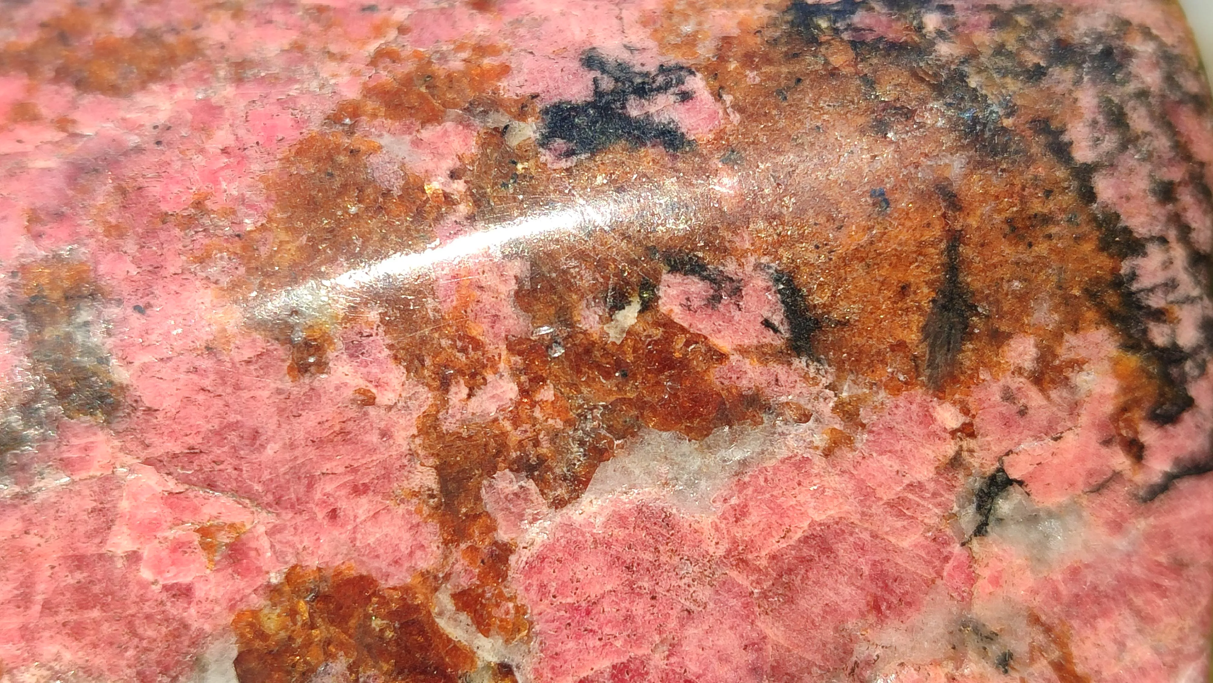 Polished Red Rhodonite Free Form x 1 From Zimbabwe