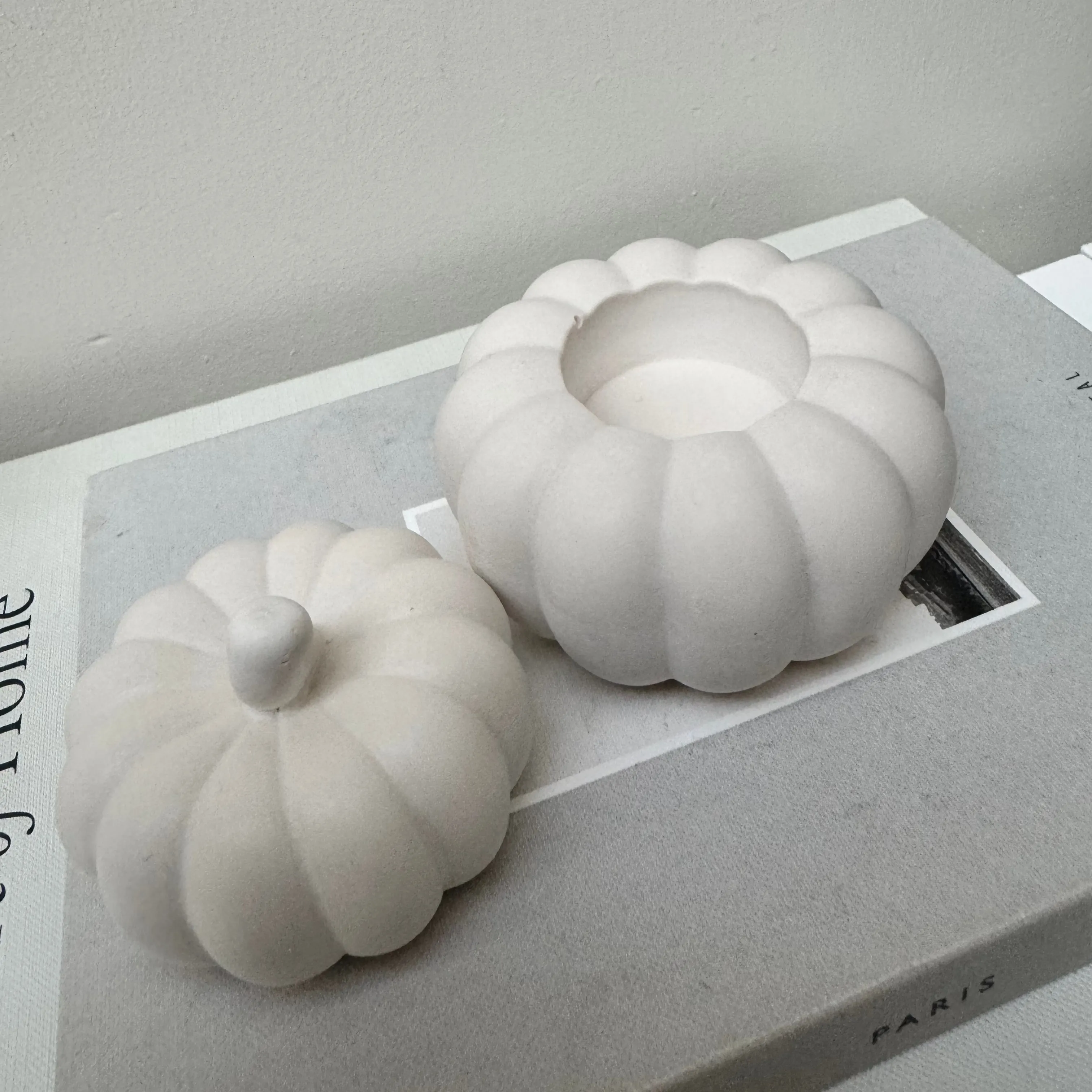 Pumpkin Tealight Holder and Ornament Set - Natural Home